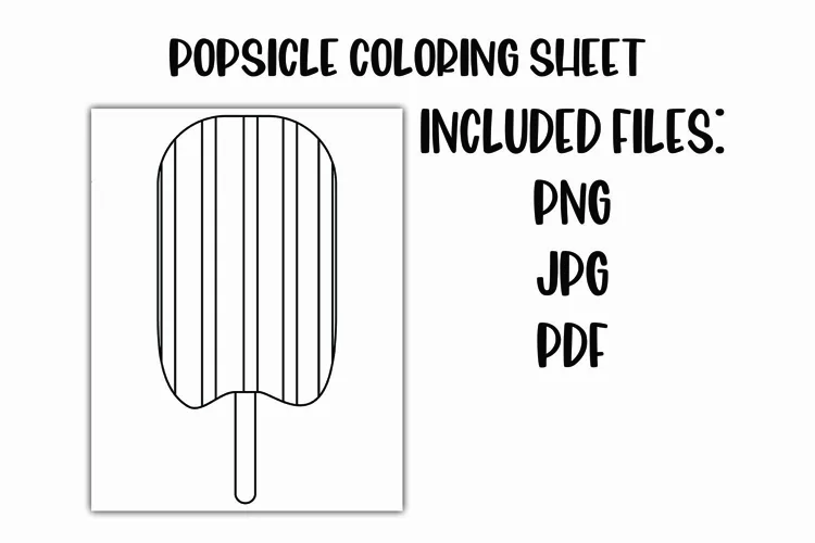 Popsicle Coloring Sheet