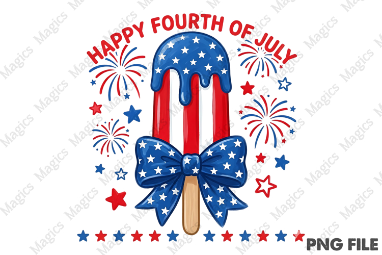 Popsicle PNG, 4th of July PNG