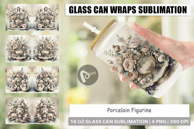 Glass Can Porcelain Figurine