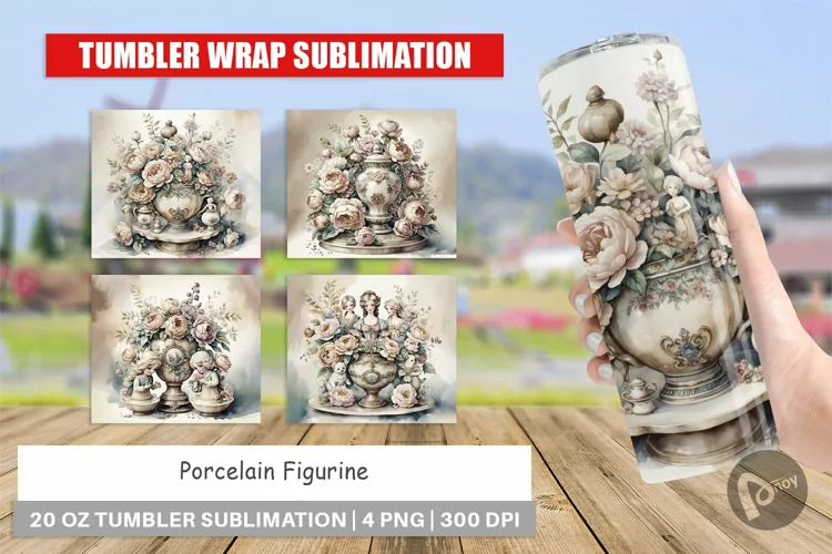 Tumbler Wrap Porcelain Figurine