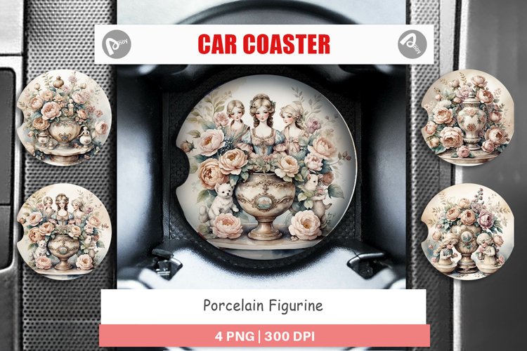 Car Coaster Porcelain Figurine