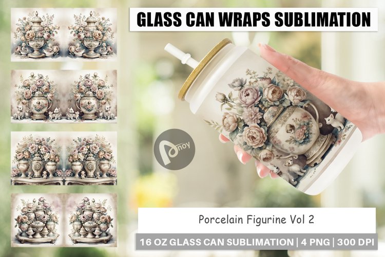 Glass Can Porcelain Figurine example image 1