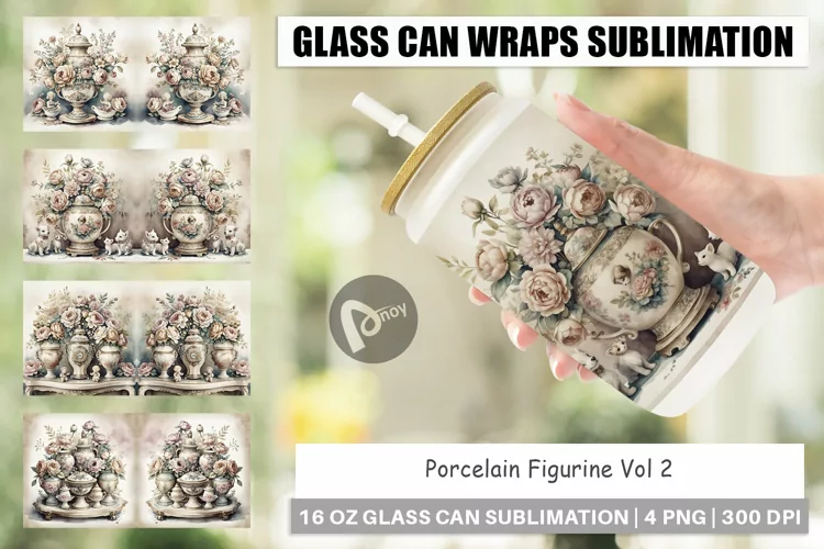 Glass Can Porcelain Figurine