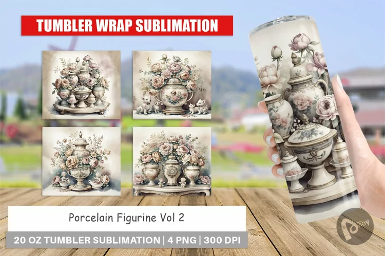 Tumbler Wrap Porcelain Figurine