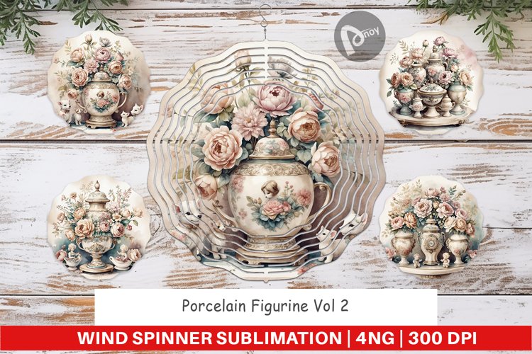 Wind Spinner Porcelain Figurine example image 1