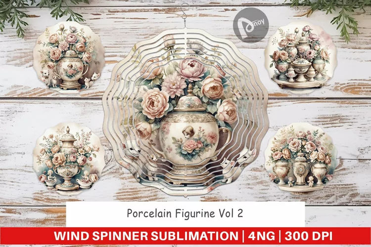 Wind Spinner Porcelain Figurine
