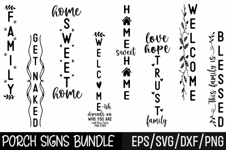 Porch SVG Bundle, Porch Sign SVG Cut Files