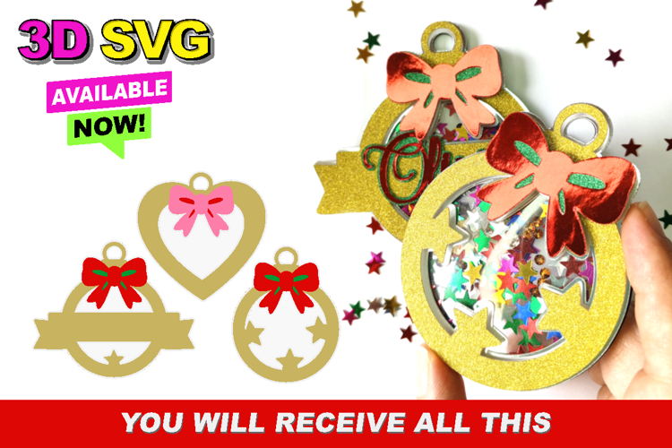 3D Christmas Ornament SVG