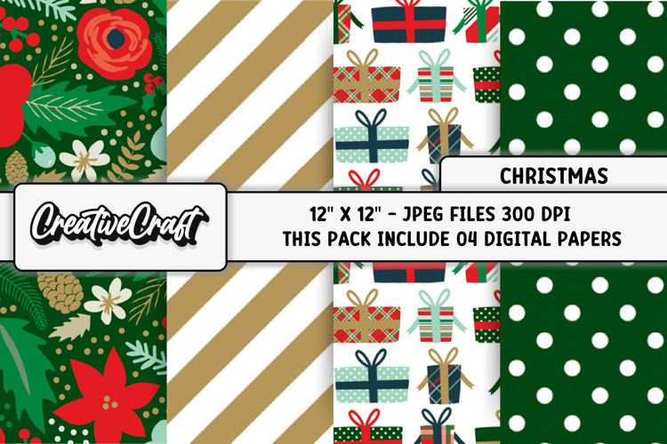 Christmas Digital Paper, christmas digital scrapbooking