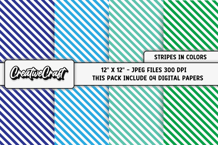 Colors Stripes Digital Papers, scrapbook backgrounds designs