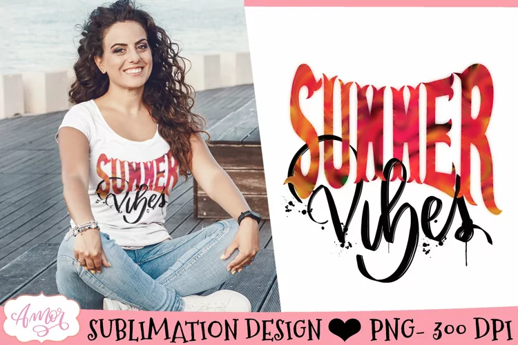 Summer vibes sublimation design | Summer PNG graphic