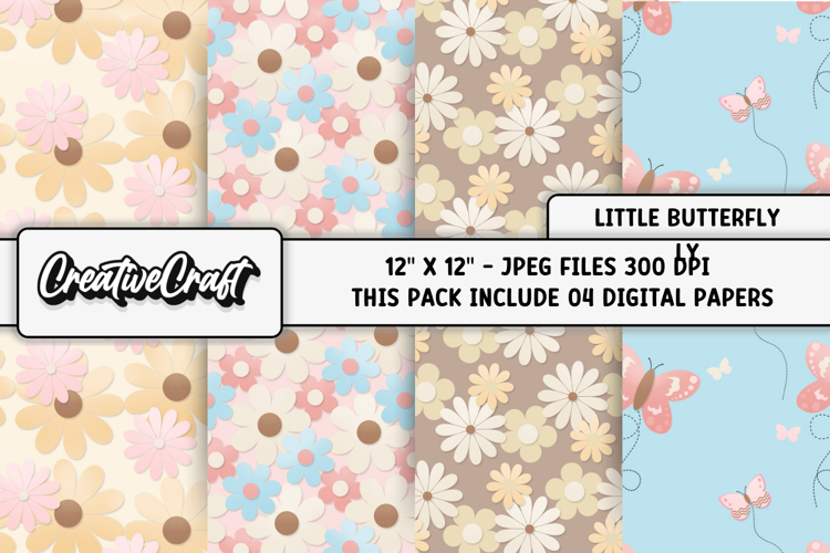 Butterfly Scrapbook Paper Image 4