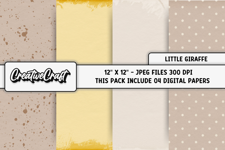 Little Giraffe Digital Papers, scrapbook backgrounds designs