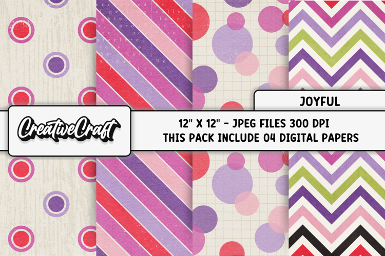 Joyful Digital Papers, scrapbooking backgrounds designs