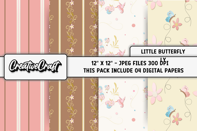 Butterfly Scrapbook Paper Image 3