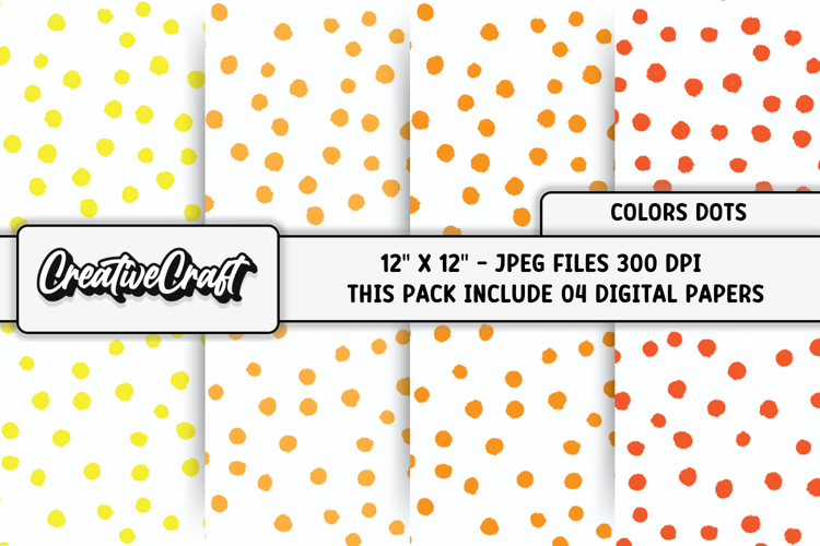Colors Dots Digital Papers, scrapbooking backgrounds designs