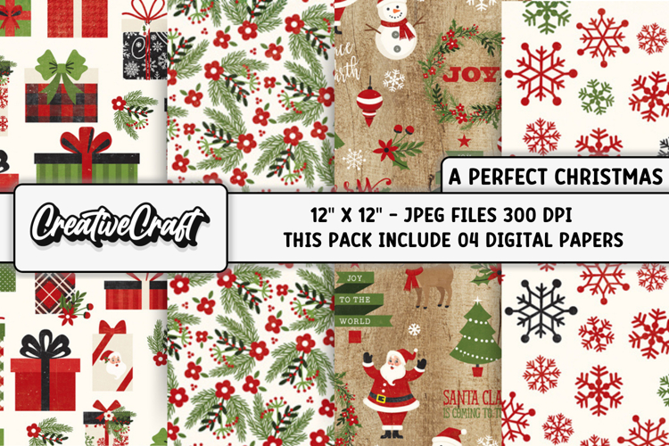 Christmas Digital Paper, christmas digital scrapbooking