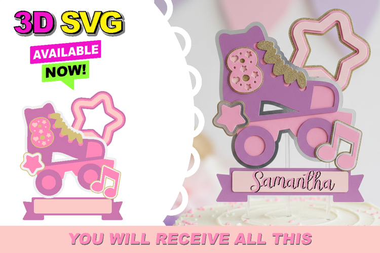 Roller skates Topper 3D SVG