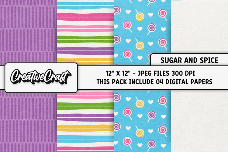 Sugar Spice Digital Papers, scrapbook backgrounds designs