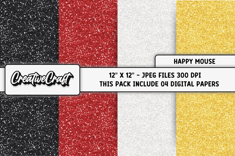 Happy Mouse Digital Papers, scrapbooking backgrounds designs