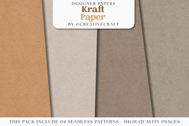 Kraft Paper Seamless Patterns, kraft textures digital papers