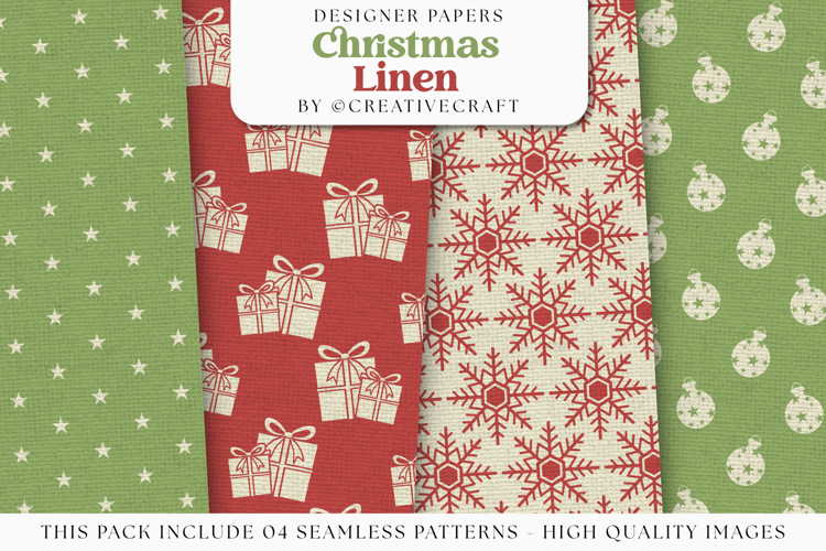 Merry Christmas Seamless Patterns, christmas digital papers