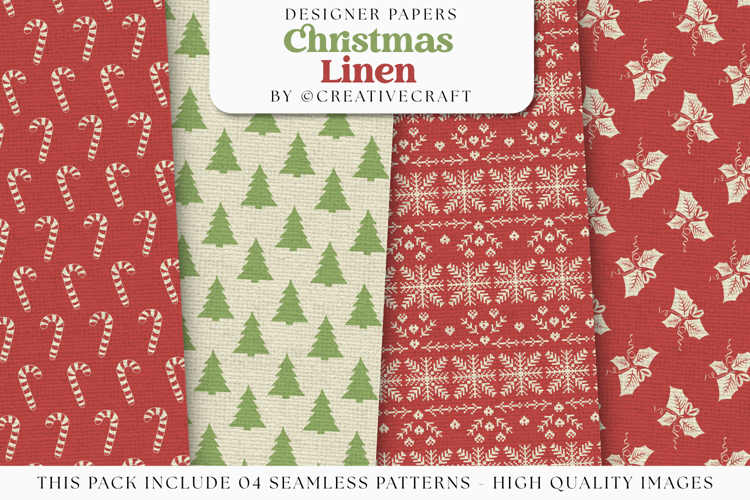 Merry Christmas Seamless Patterns, christmas digital papers