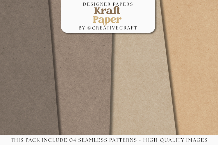 Kraft Paper Seamless Patterns, kraft textures digital papers
