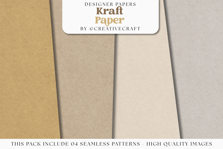 Kraft Paper Seamless Patterns, kraft textures digital papers