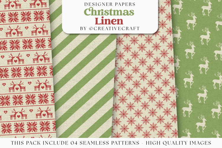 Merry Christmas Seamless Patterns, christmas digital papers