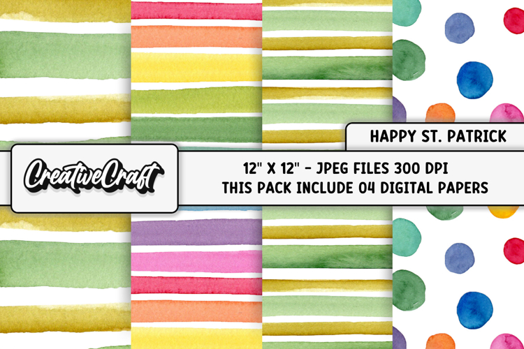 St Patricks Day Digital Papers, st patricks day illustration