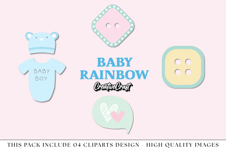 Baby Rainbow png clipart, baby shower rainbow illustrations