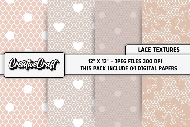 Lace Pink Digital Papers, lace pink background illustrations
