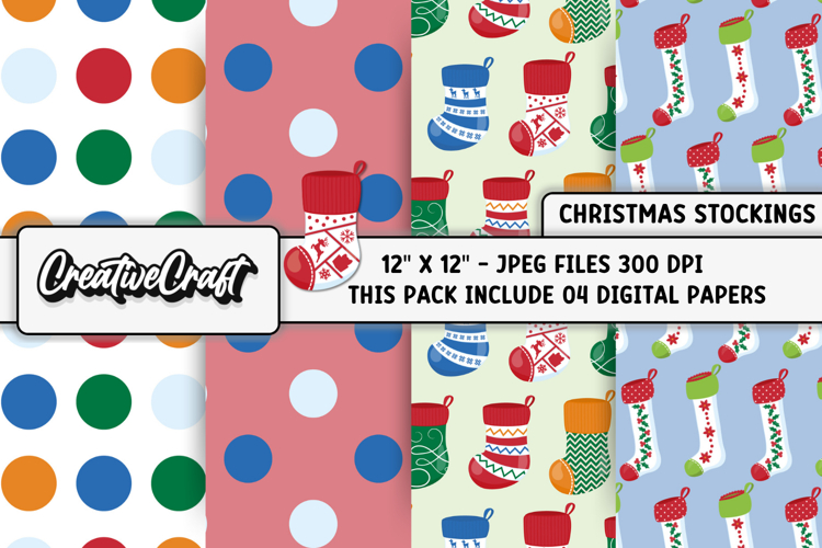Christmas Stockings Clipart Image 3