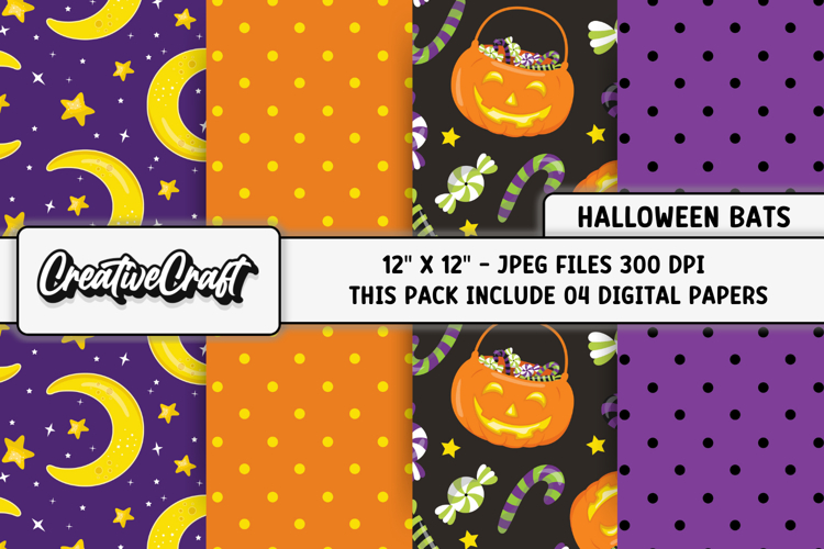 Halloween Digital Papers, scrapbooking, backgrounds designs