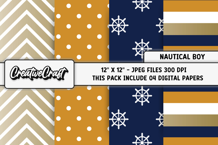 Nautical Boy Digital Papers, nautical backgrounds designs