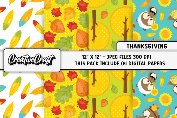 Thanksgiving Digital Papers, scrapbook, backgrounds designs
