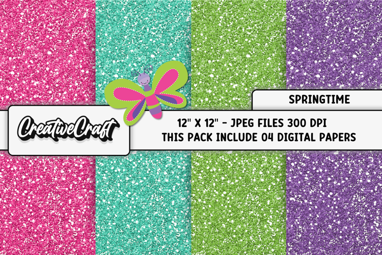 Springtime Digital Papers, spring backgrounds illustrations