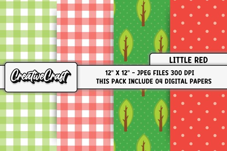 Little Red Digital Papers, scrapbooking backgrounds designs
