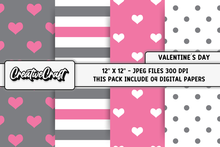 Valentine Scrapbook Paper Image 3
