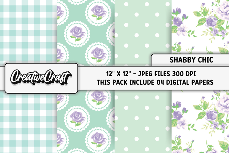 Shabby Chic digital paper, shabby chic backgrounds designs