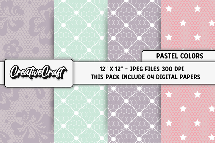 Pastel Colors Digital Paper, pastel colors background design