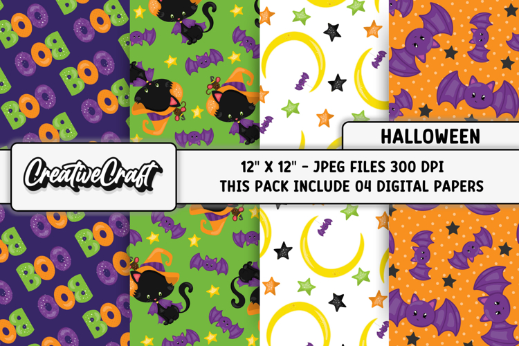 Halloween Digital Papers, scrapbooking, backgrounds designs