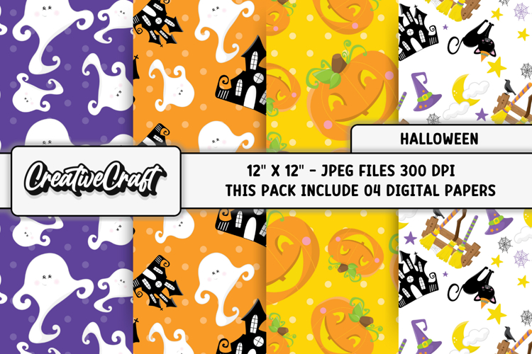 Halloween Digital Papers, scrapbooking, backgrounds designs