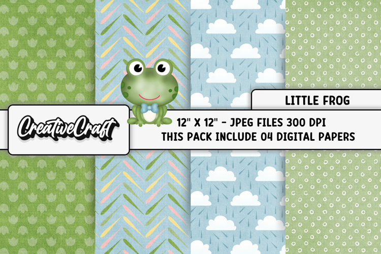 Little Frog Digital Papers, scrapbooking backgrounds designs