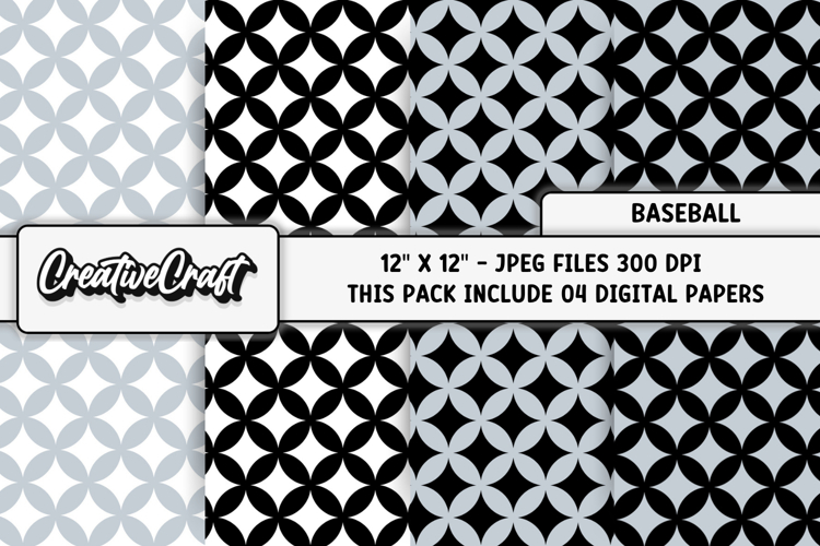 Baseball Sport Digital Paper, baseball graphic illustrations