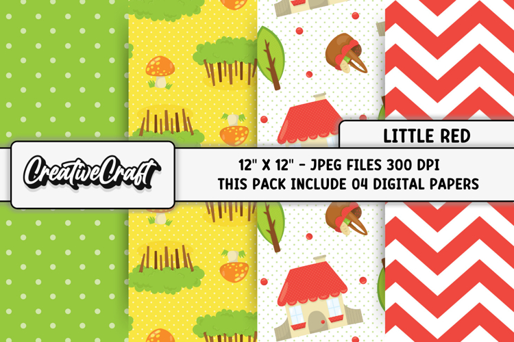 Little Red Digital Papers, scrapbooking backgrounds designs
