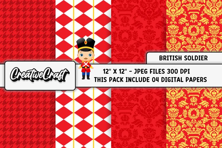 British Soldier Digital Papers, british backgrounds designs