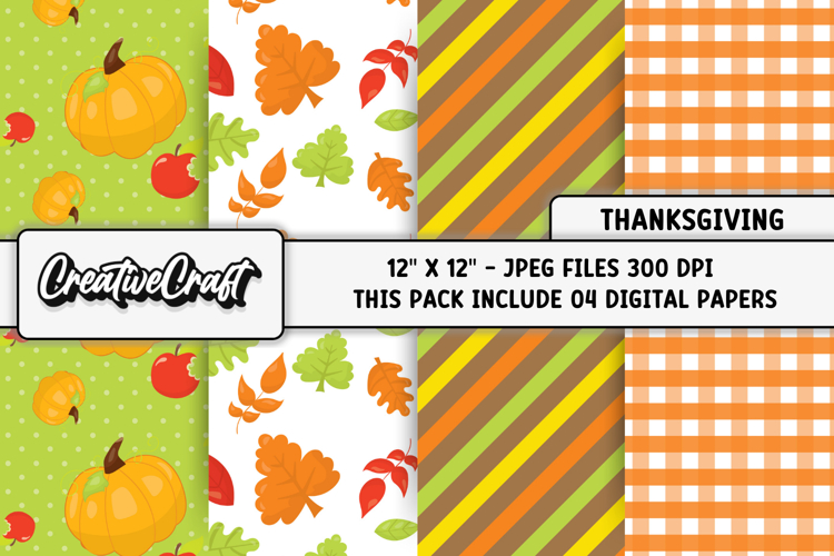 Thanksgiving Digital Papers, scrapbook, backgrounds designs