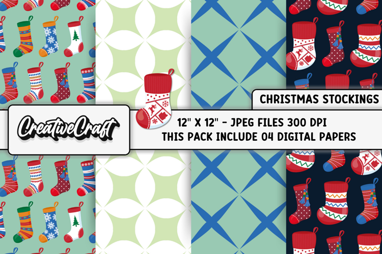Christmas Stockings Clipart Image 2